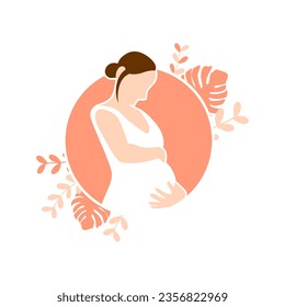 pregnant vector illustration. eps vector