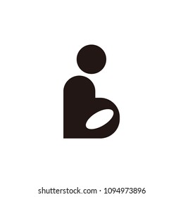 pregnant vector logo