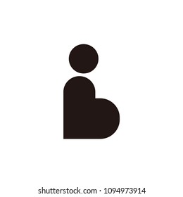 pregnant vector logo
