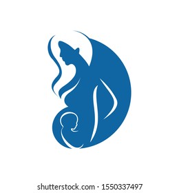 Pregnant Vector logo icon design template