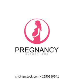 Pregnant Vector logo icon design template