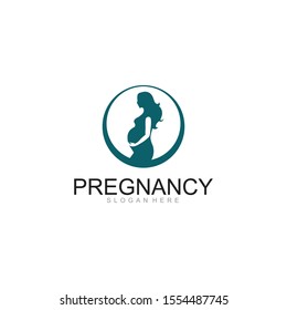 Pregnant Vector logo icon design template