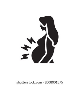 Pregnant vector solid icon. EPS 10 file Nursing and Midwifery symbol