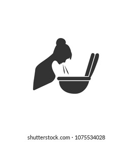 Pregnant Vomiting icon. Simple element illustration. Pregnant Vomiting symbol design from Pregnancy collection set. Can be used in web and mobile on white background