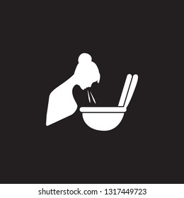 Pregnant Vomiting icon. Simple element illustration. Pregnant Vomiting symbol design from Pregnancy collection set. Can be used in web and mobile