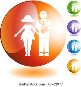 Pregnant web button isolated on a background.