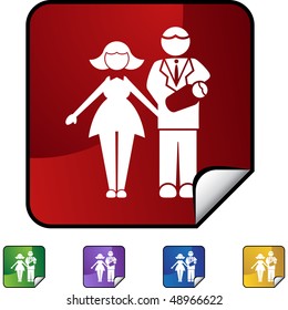 Pregnant web button isolated on a background.