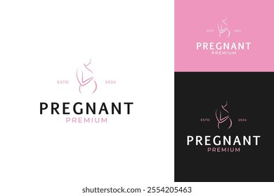 Pregnant woman or baby logo for clinics pharmacies and hospitals design vector illustration