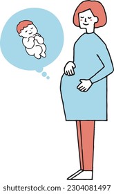 pregnant woman and baby mom