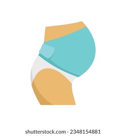 Pregnant woman bandage icon flat vector. Injury accident. Broken doctor isolated