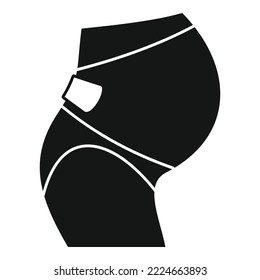 Pregnant woman bandage icon simple vector. Injury accident. Broken doctor