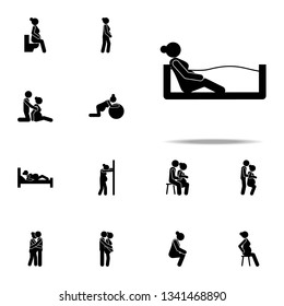 pregnant woman, bath icon. Pregnant woman icons universal set for web and mobile