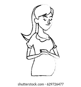 pregnant woman belly maternity sketch