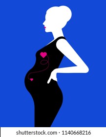 Modern Banner About Pregnancy Motherhood Poster Stock Vector (Royalty ...