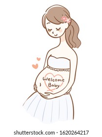 Pregnant woman with body paint.
It is an image illustration of maternity photo.