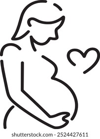 Grávida mulher cartoon ilustração vetor