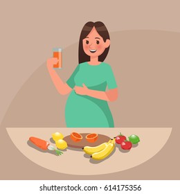 pregnant woman character vector design