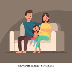 pregnant woman character vector design