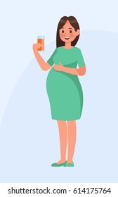 pregnant woman character vector design