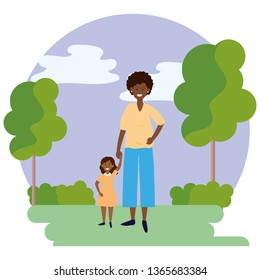 pregnant woman with child round icon