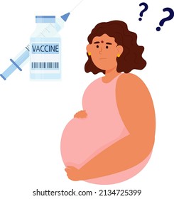 Pregnant woman chooses to be vaccinated or not