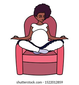 Pregnant woman design, Mother family love pregnancy maternity expecting and motherhood theme Vector illustration