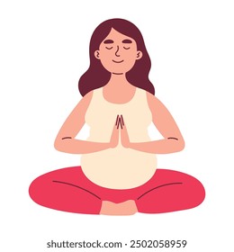 Pregnant Woman Doing Yoga Exercise