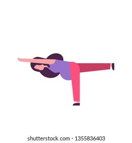 pregnant woman doing yoga exercises girl working out fitness pregnancy healthy lifestyle concept female cartoon character full length white background