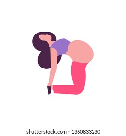 pregnant woman doing yoga exercises girl working out fitness pregnancy healthy lifestyle concept female cartoon character full length white background