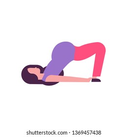 pregnant woman doing yoga exercises girl working out fitness pregnancy healthy lifestyle concept female cartoon character full length white background