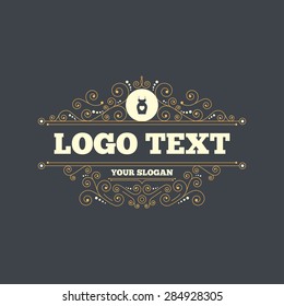 Pregnant woman dress sign icon. Maternity with heart clothing symbol Flourishes calligraphic ornament. Vector
