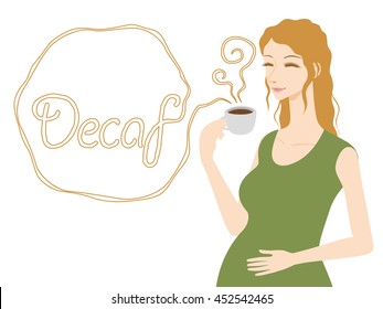 Pregnant woman drinks Decaf beverage