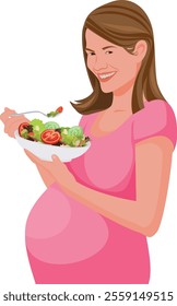 Pregnant woman eating healthy food, Pregnant woman, future mom,