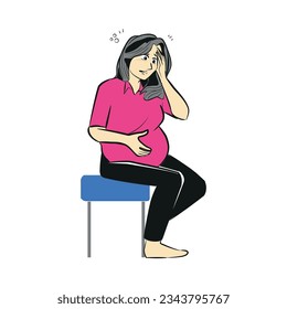 
a pregnant woman experiencing fatigue