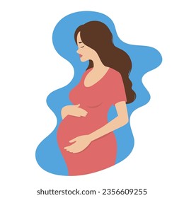 Pregnant woman. Flat design. Vector illustration