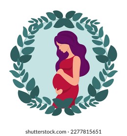 Pregnant woman, future mother. Vector illustration.