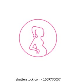 Pregnant woman graphic design template vector isolated