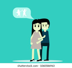 pregnant woman with husband
