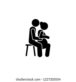 pregnant woman husband help icon. Element of pregnant icon for mobile concept and web apps. Pictogram pregnant woman husband help icon can be used for web and mobile