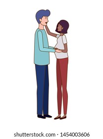 pregnant woman with husband standing