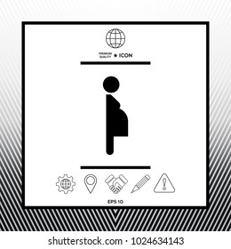 Pregnant woman icon