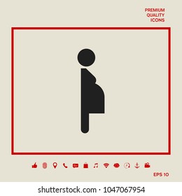 Pregnant woman icon