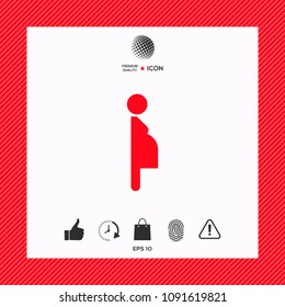 Pregnant woman icon