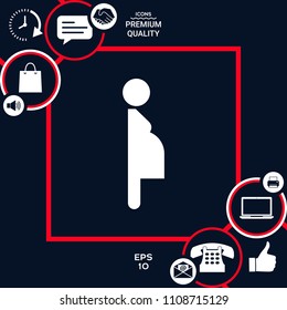 Pregnant woman icon