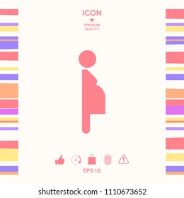 Pregnant woman icon