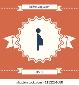 Pregnant woman icon