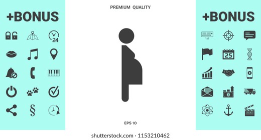 Pregnant woman icon
