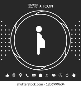 Pregnant woman icon