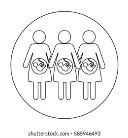 Pregnant woman icon