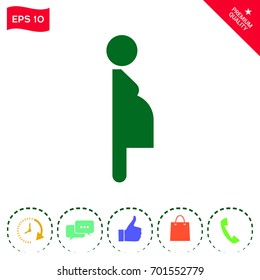 Pregnant woman icon